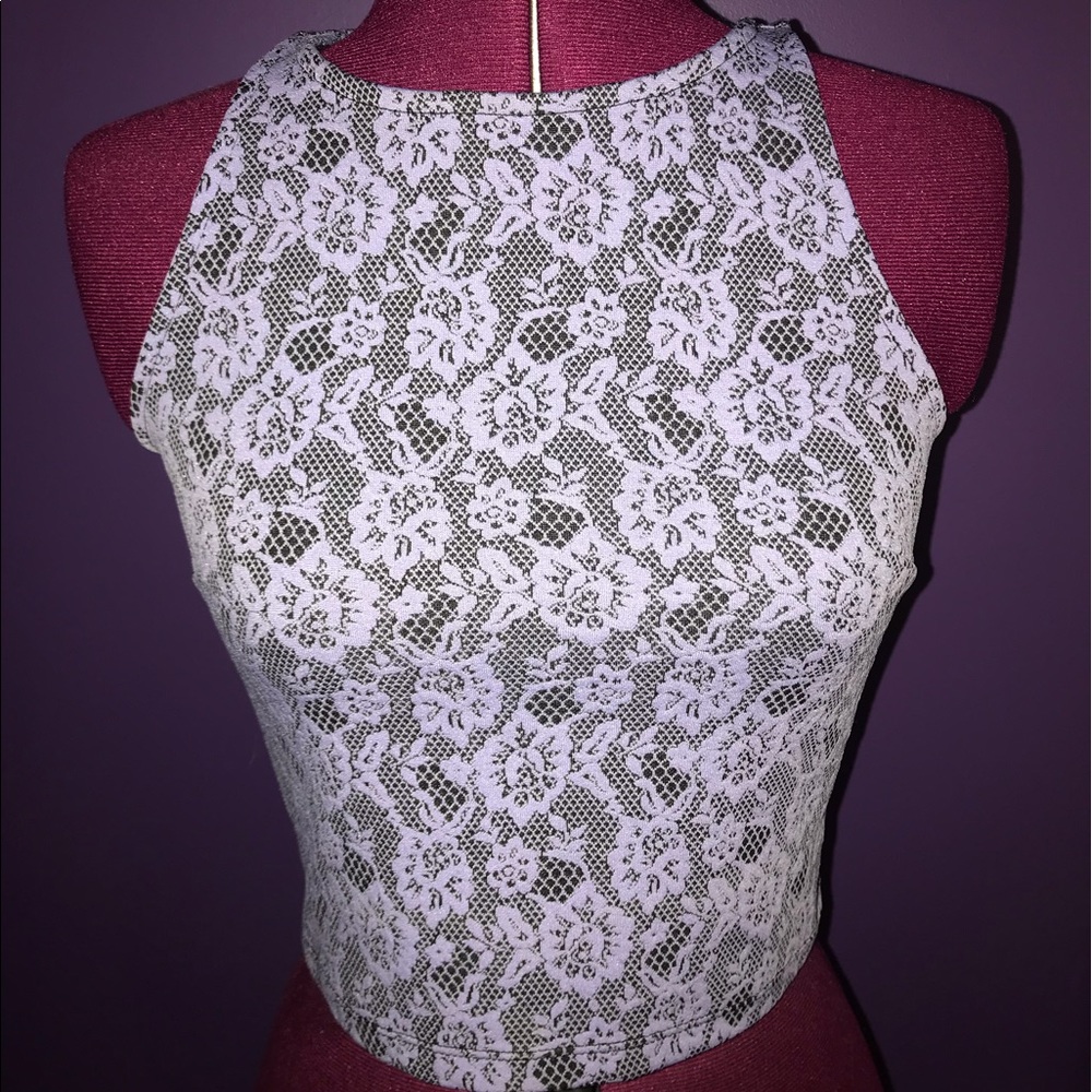 purple tank crop top